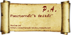 Paszternák Anikó névjegykártya
