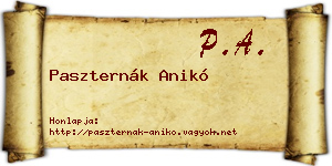 Paszternák Anikó névjegykártya