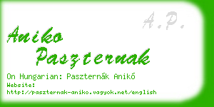 aniko paszternak business card